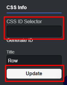 The CSS ID box in the ClickFunnels editor